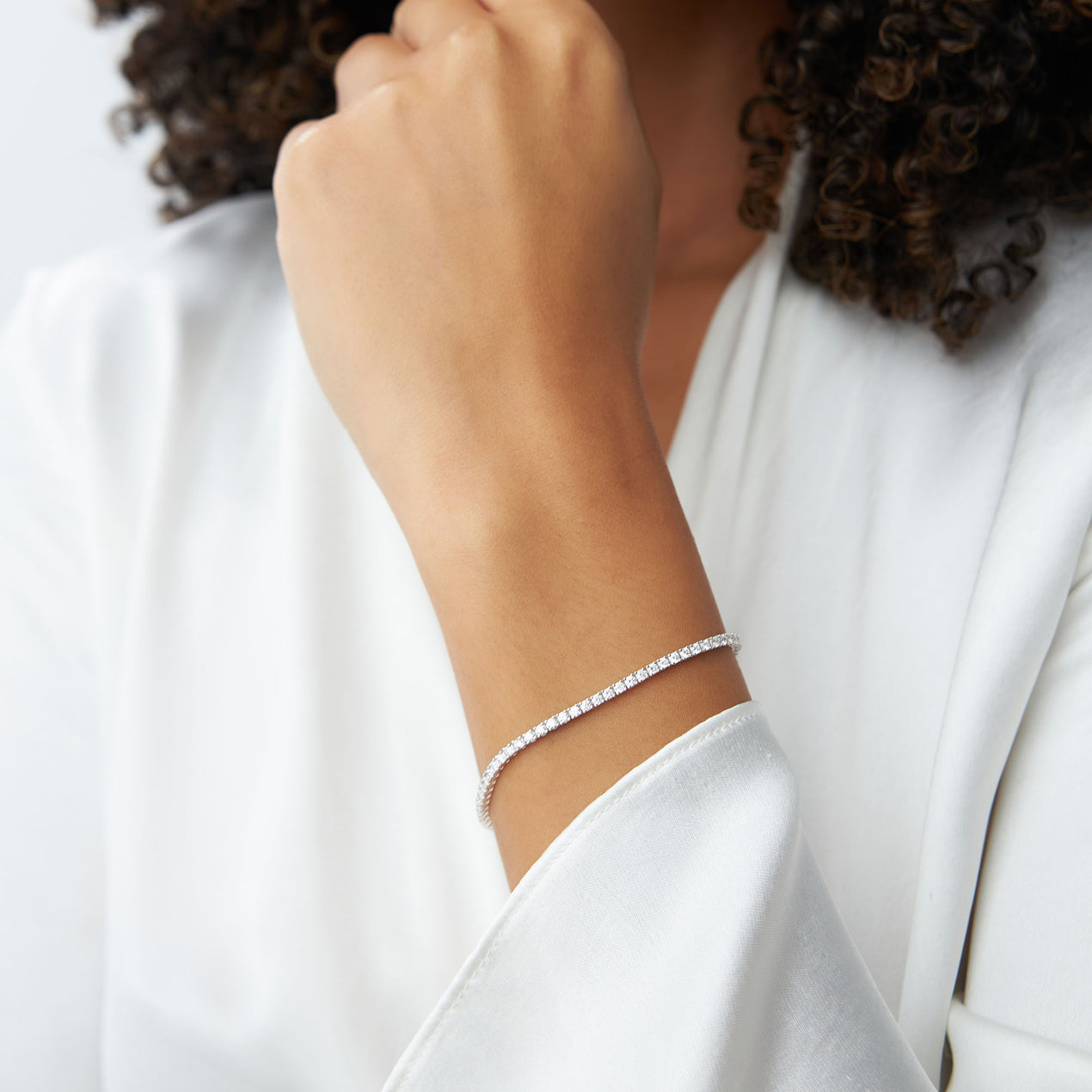 Diamond Tennis Bracelet | 14K Gold Full Eternity Bracelet | Luxury Wedding Stackable Jewelry