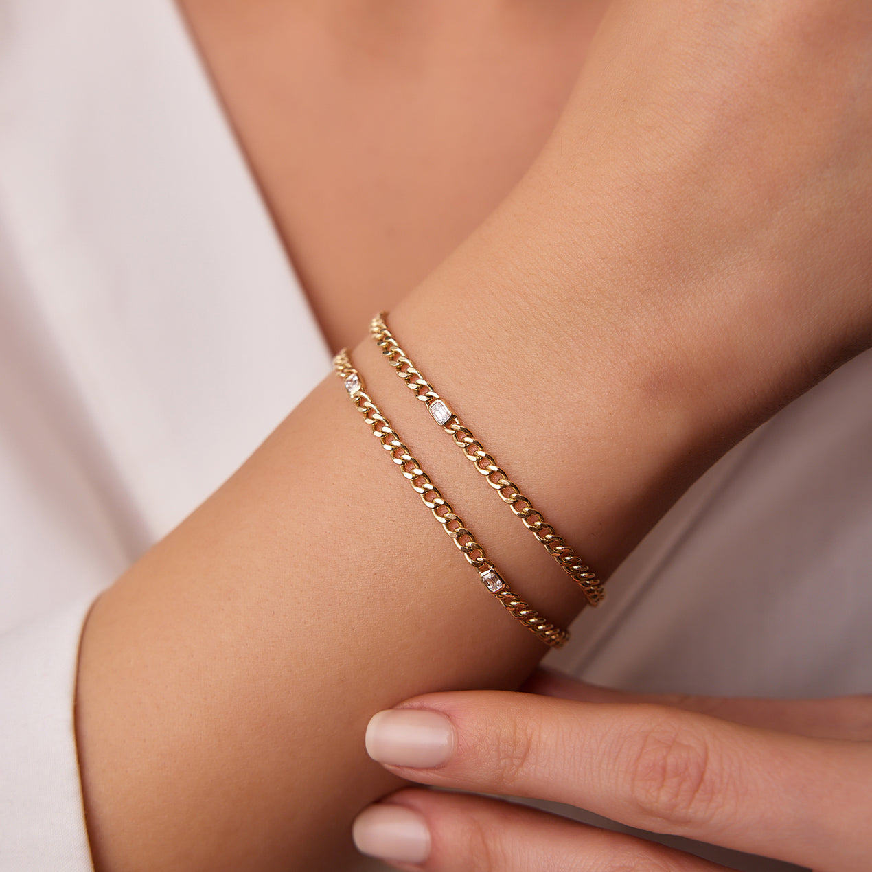 Cuban Link Diamond Bracelet | 14K Gold Emerald Cut Tennis Bracelet | Bold Statement Jewelry for Men & Women