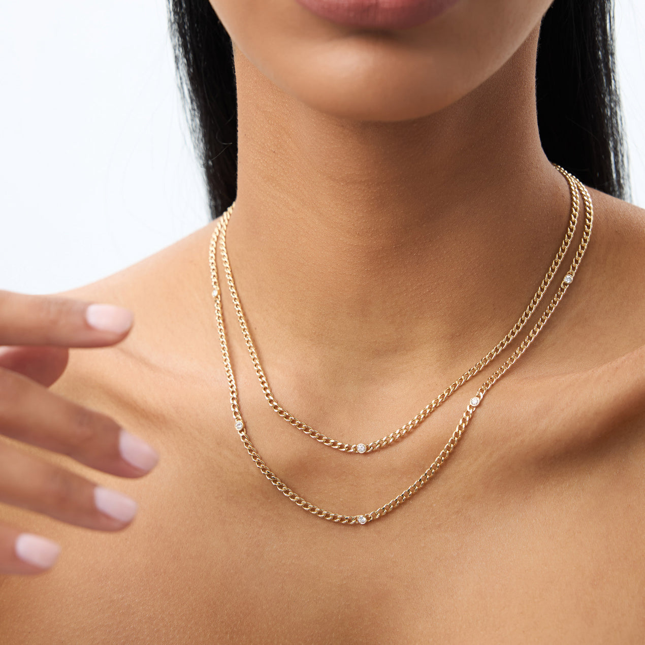 Cuban Link Diamond Necklace | 14K Gold Bezel Set Pendant | Bold Statement Jewelry for Men & Women