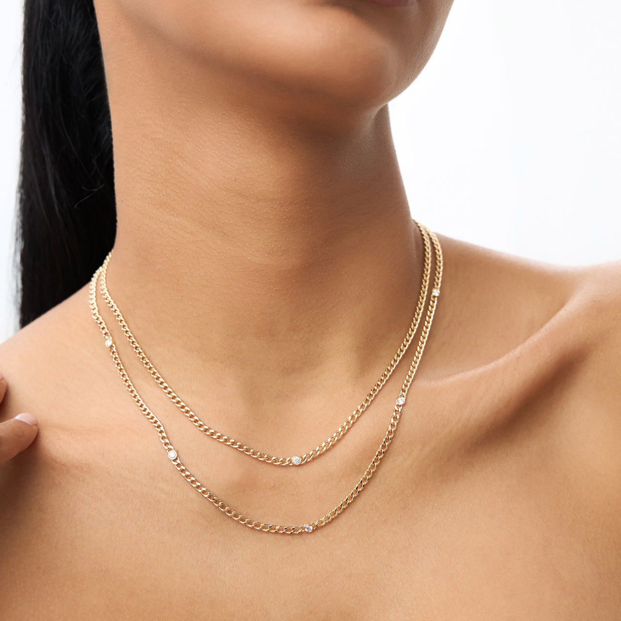 Cuban Link Diamond Necklace | 14K Gold Bezel Set Pendant | Bold Statement Jewelry for Men & Women