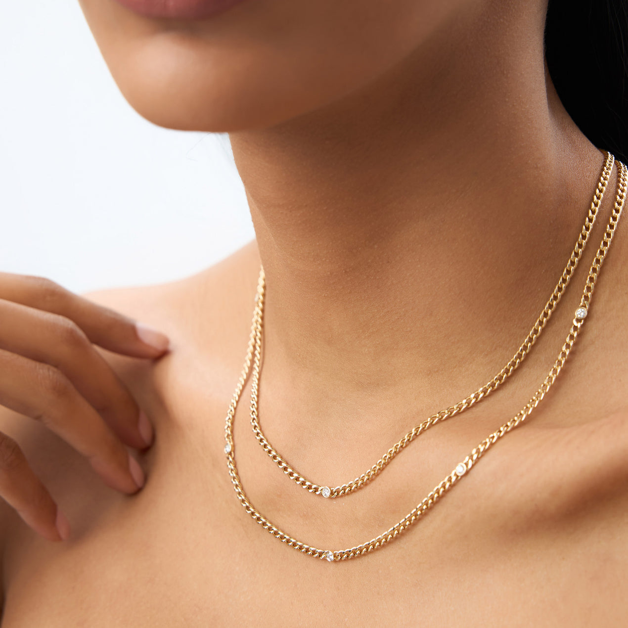 Cuban Link Diamond Necklace | 14K Gold Bezel Set Pendant | Bold Statement Jewelry for Men & Women