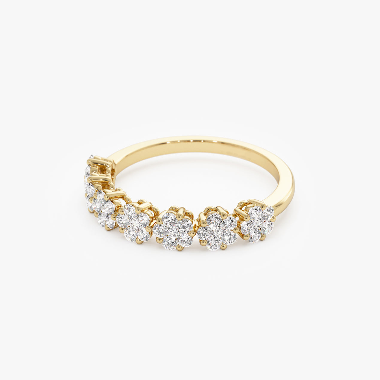 Diamond Illusion Setting Wedding Ring | 0.50 CTW 14k Gold | Makes Diamond Look Larger | Stackable Engagement Band for Her