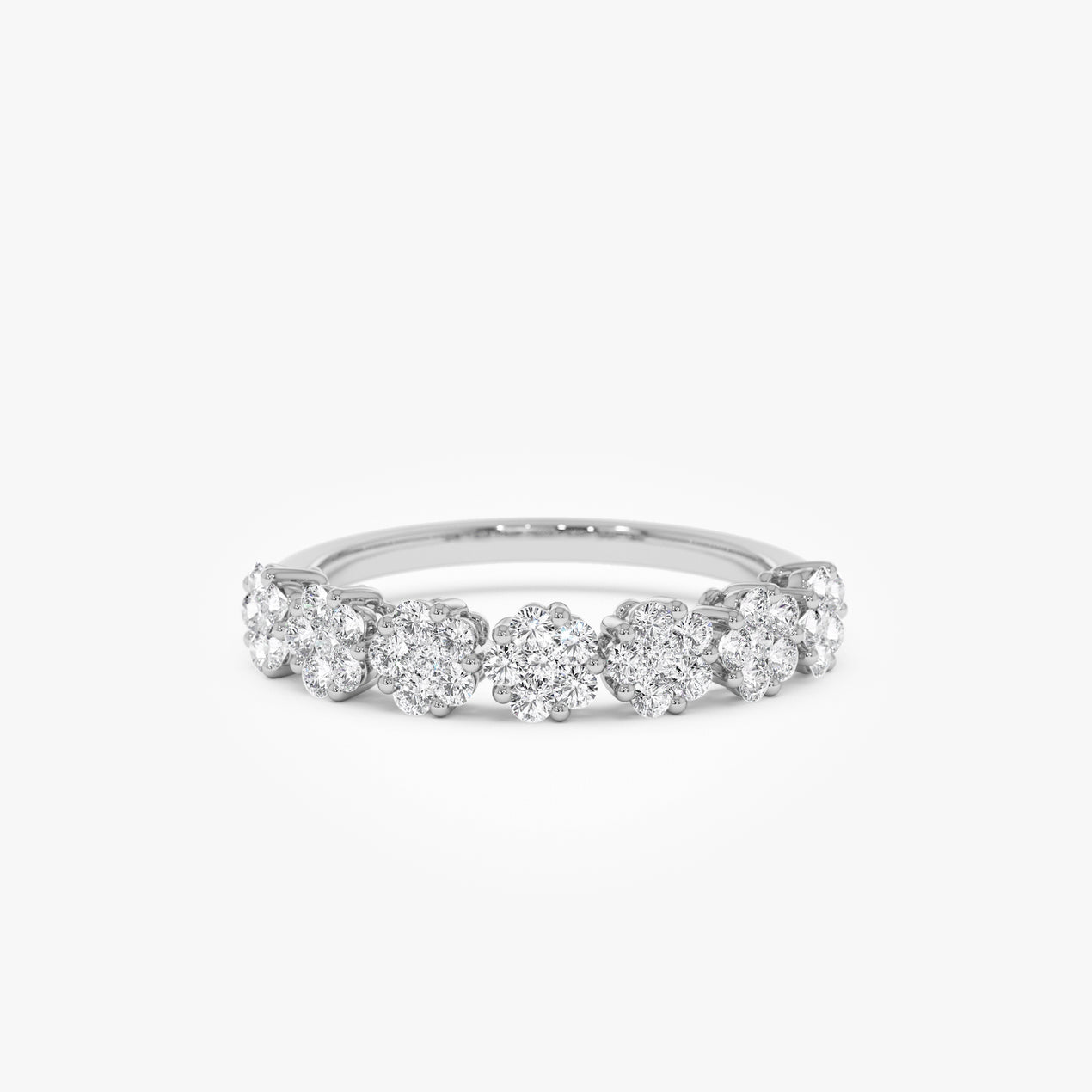 Diamond Illusion Setting Wedding Ring | 0.50 CTW 14k Gold | Makes Diamond Look Larger | Stackable Engagement Band for Her