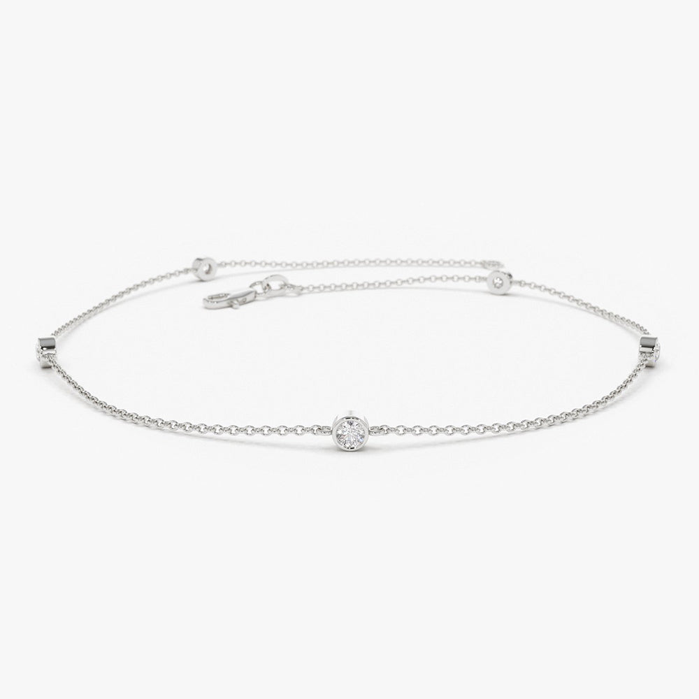 14k Diamond by The Yard Solitaire Bracelet
