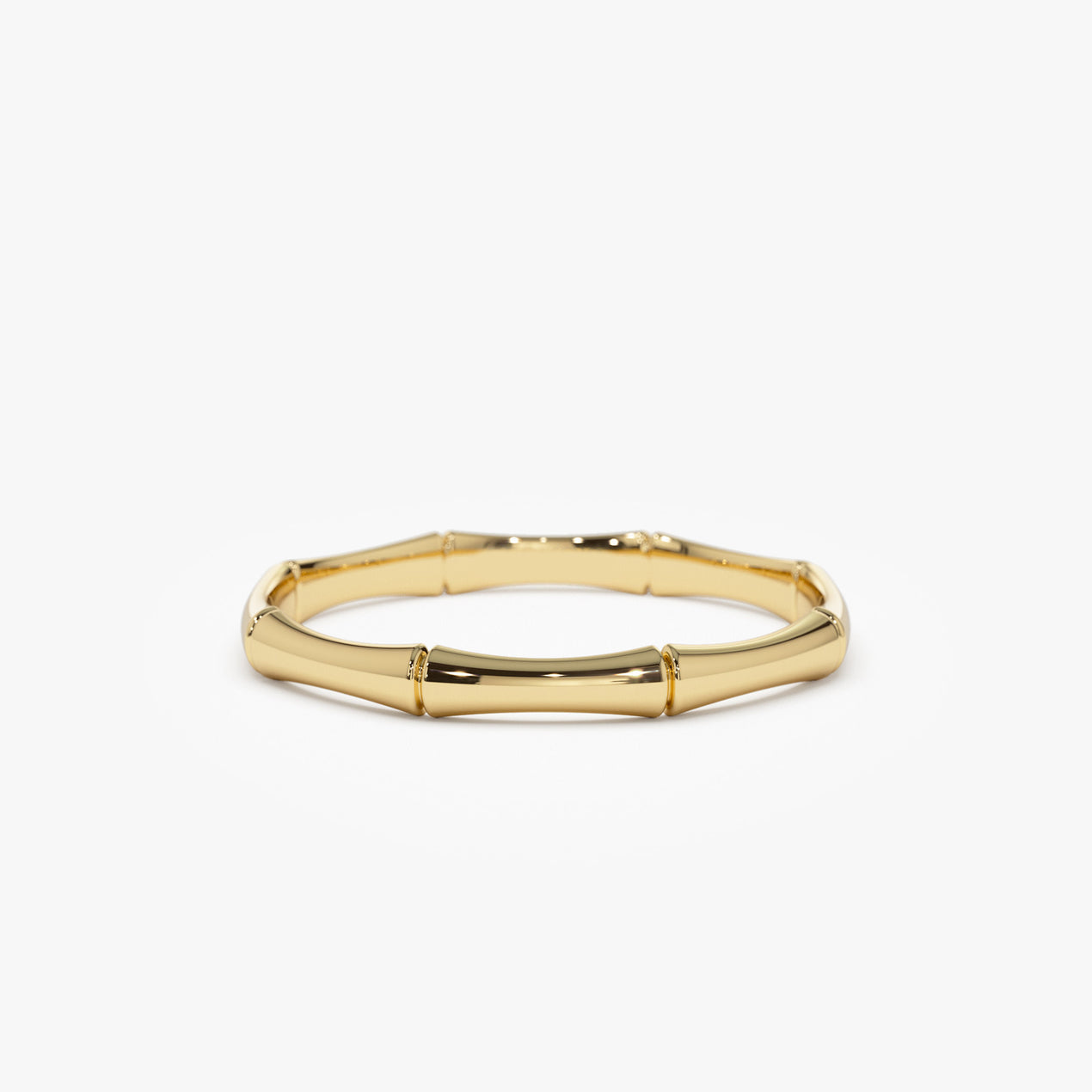 14K Gold Bamboo Ring | Dainty Minimalist Band | Nature Inspired Jewelry for Women