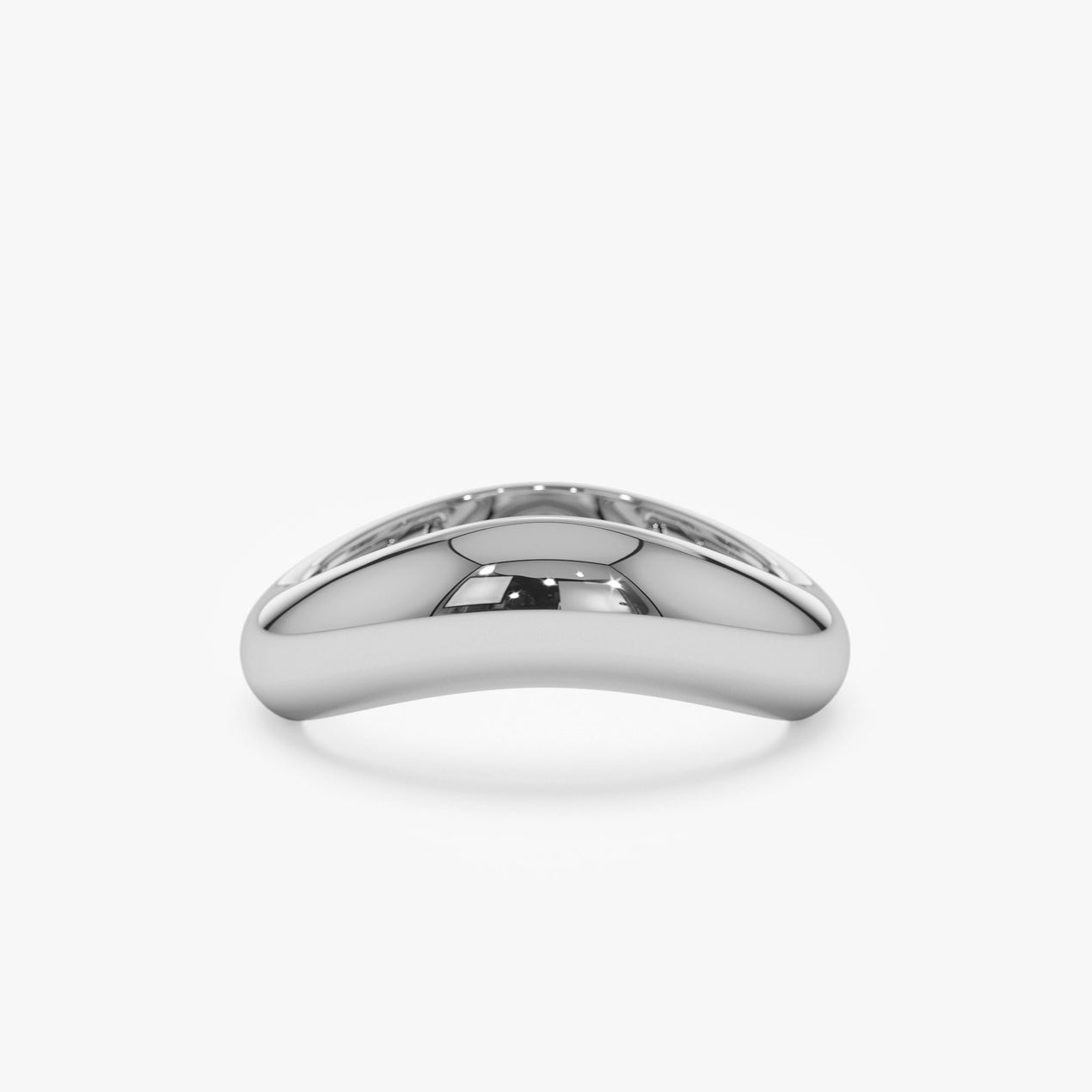 14K Amorphic Shape Ring | Abstract Art Jewelry | Statement Band for Women | VLOVE