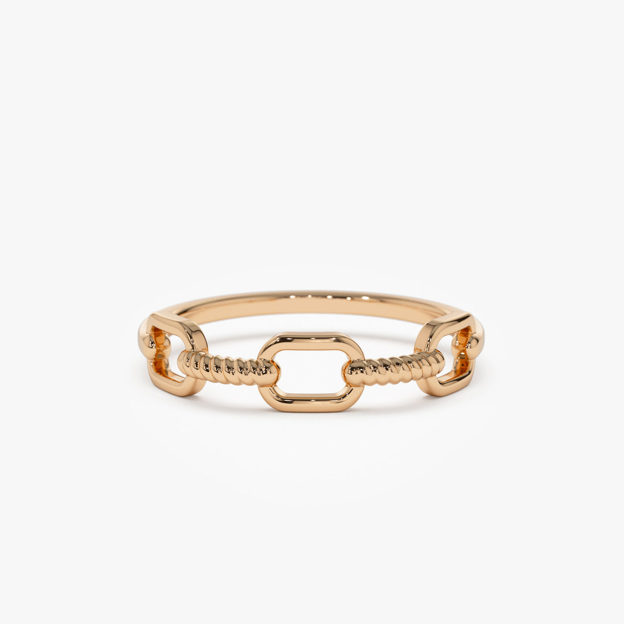 14K Twisted Rope Ring | Solid Gold Stackable Band | Textured Jewelry for Women