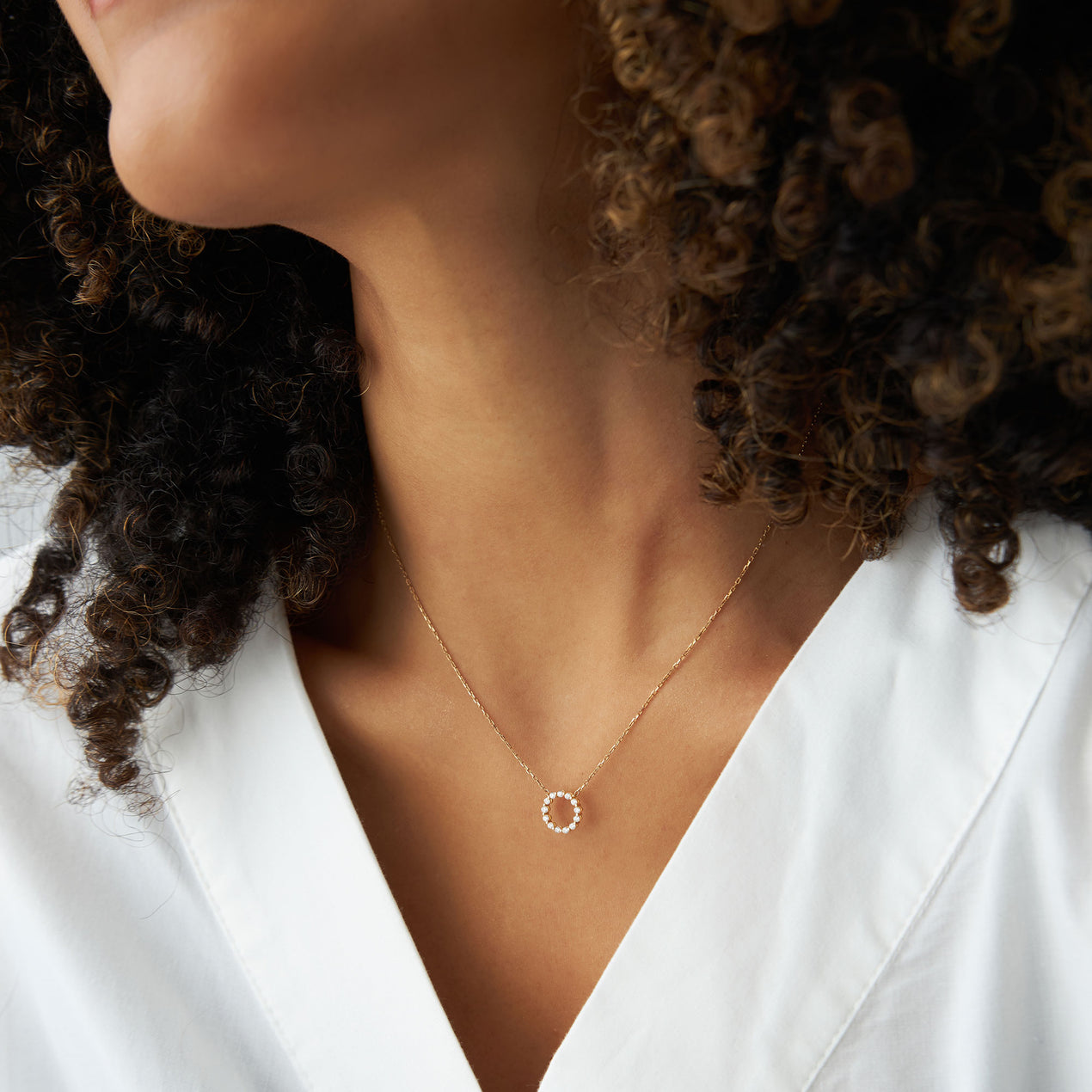14K Gold Circle of Life Necklace | 0.25 CTW Diamond Symbol Pendant | Meaningful Jewelry Gift for Women | VLOVE