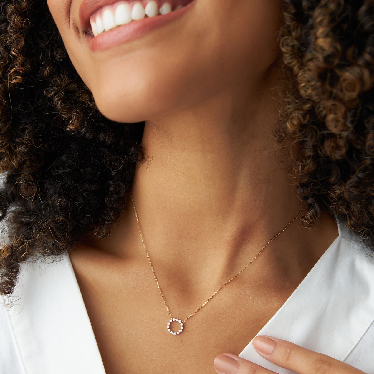 14K Gold Circle of Life Necklace | 0.25 CTW Diamond Symbol Pendant | Meaningful Jewelry Gift for Women | VLOVE