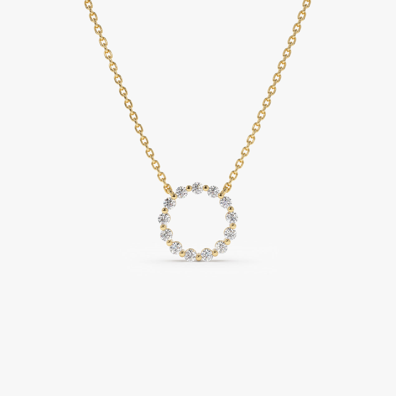 14K Gold Circle of Life Necklace | 0.25 CTW Diamond Symbol Pendant | Meaningful Jewelry Gift for Women | VLOVE