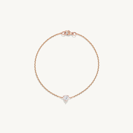 14K Gold Delicate Chain Bracelet with Diamond Accent | Minimalist Dainty Jewelry for Women | Everyday Fine Bracelet | VLOVE