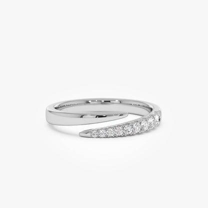 14K Diamond Wrap Crossover Ring
