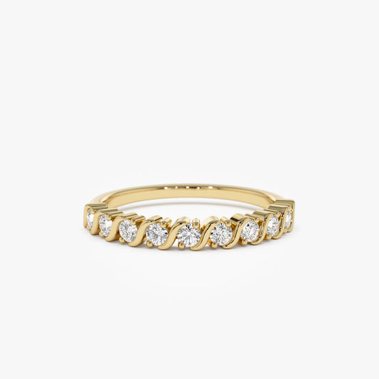 14K Gold Womens Diamond Wedding Ring