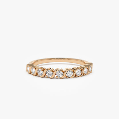 14K Gold Womens Diamond Wedding Ring