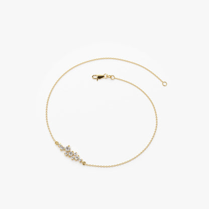 14k Diamond Cluster Bracelet