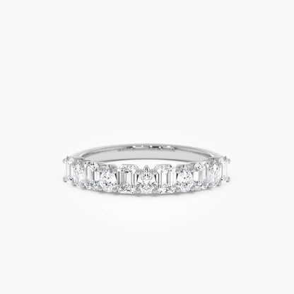 14k Emerald and Pear Shape Diamond Ring