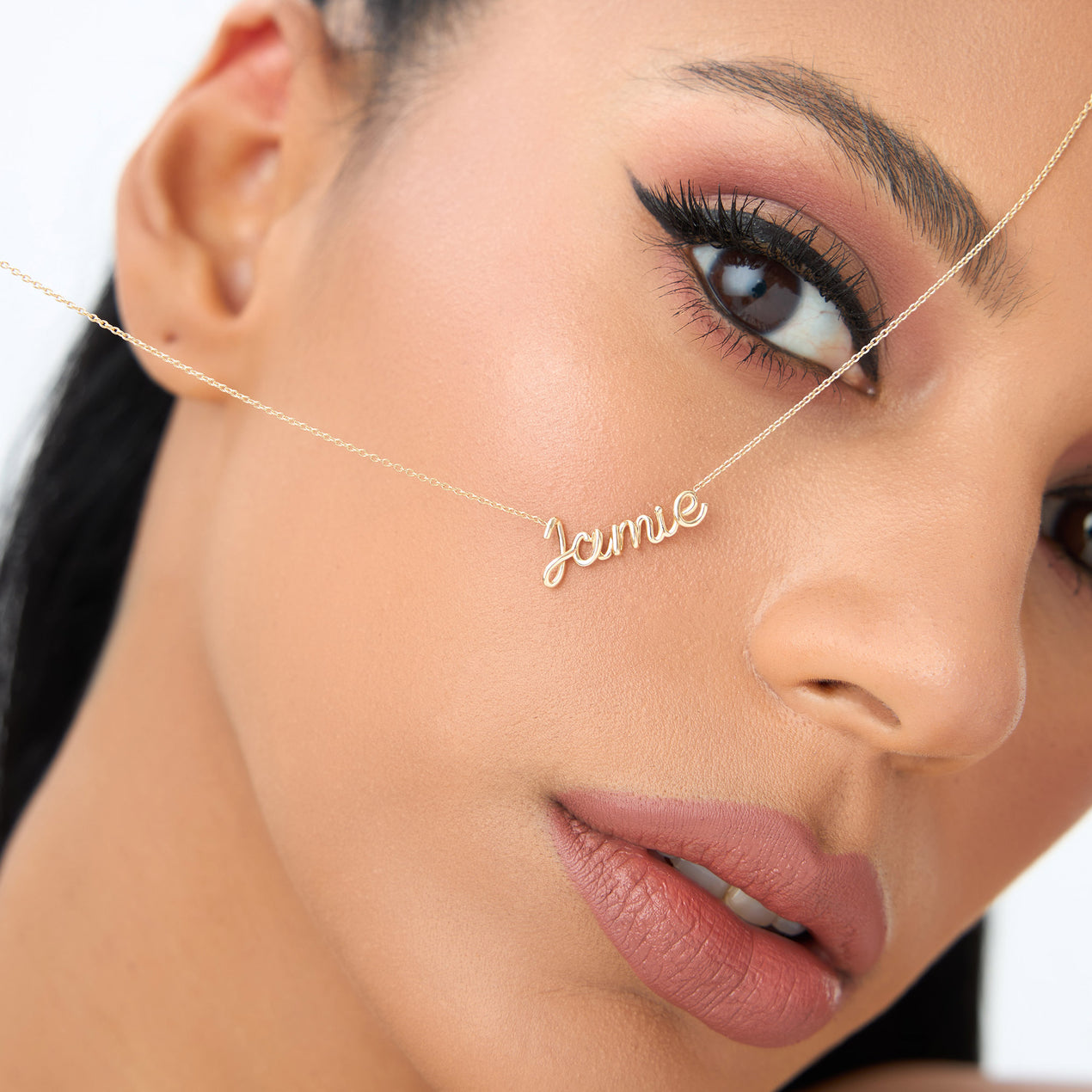 14K Gold Custom Name Necklace | Handwritten Script Personalized Jewelry | Gift for Her | VLOVE