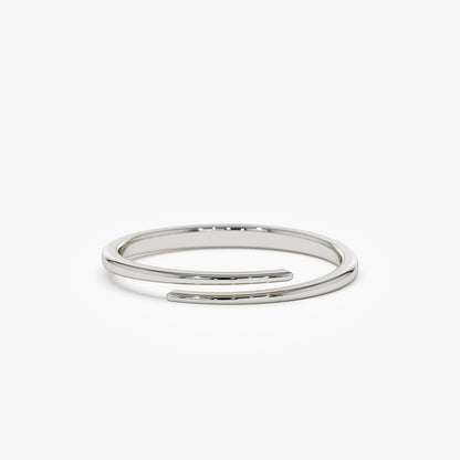 Criss Cross Stacking Ring | 14K Gold Minimalist Band | Layering Ring for Women | VLOVE Fine Jewelry