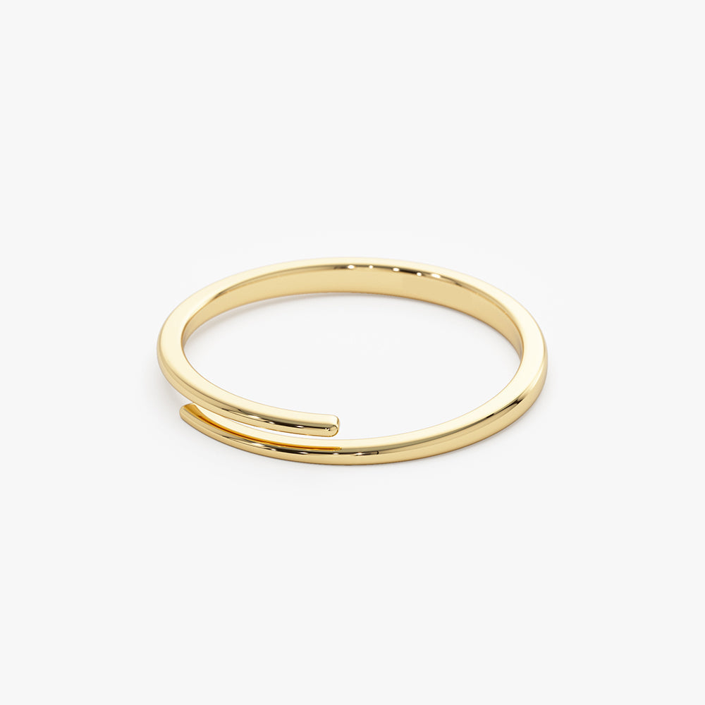 Criss Cross Stacking Ring | 14K Gold Minimalist Band | Layering Ring for Women | VLOVE Fine Jewelry