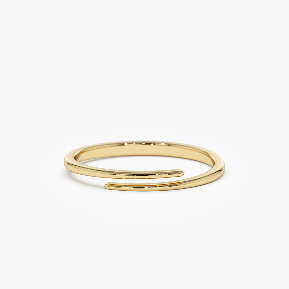Criss Cross Stacking Ring | 14K Gold Minimalist Band | Layering Ring for Women | VLOVE Fine Jewelry