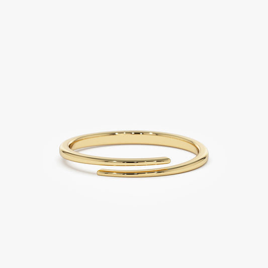 Criss Cross Stacking Ring | 14K Gold Minimalist Band | Layering Ring for Women | VLOVE Fine Jewelry