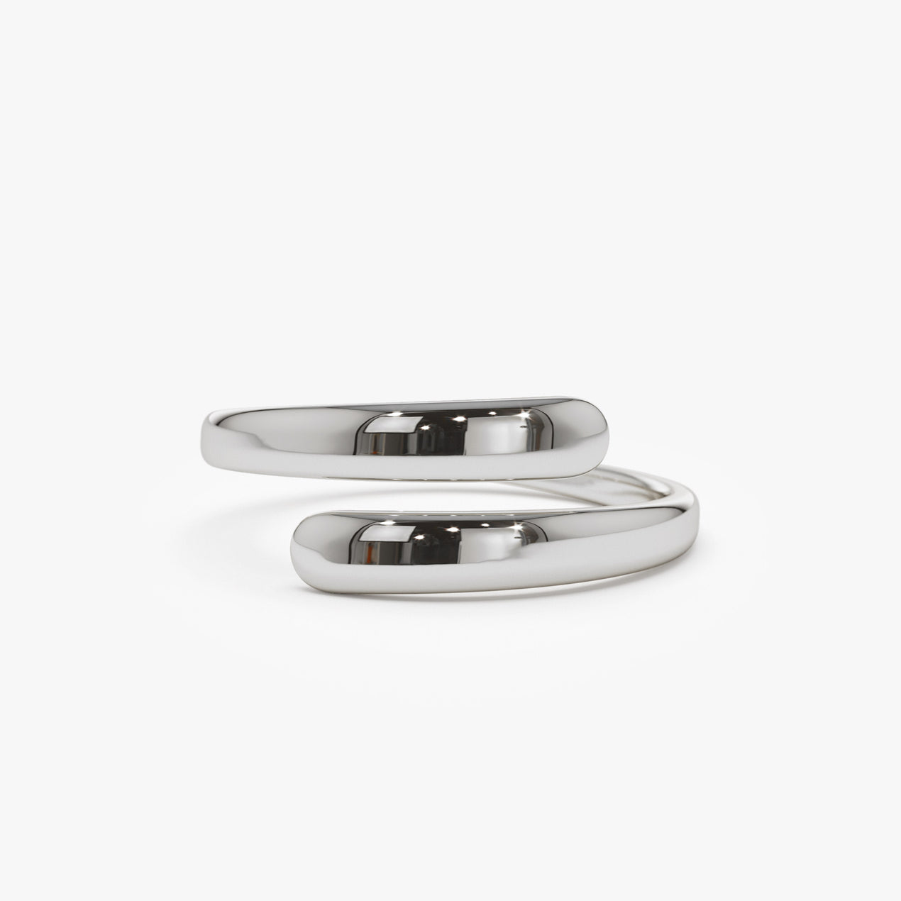 14K Gold Crossover Ring | Stackable Minimalist Band | Dainty Layering Ring for Women | VLOVE