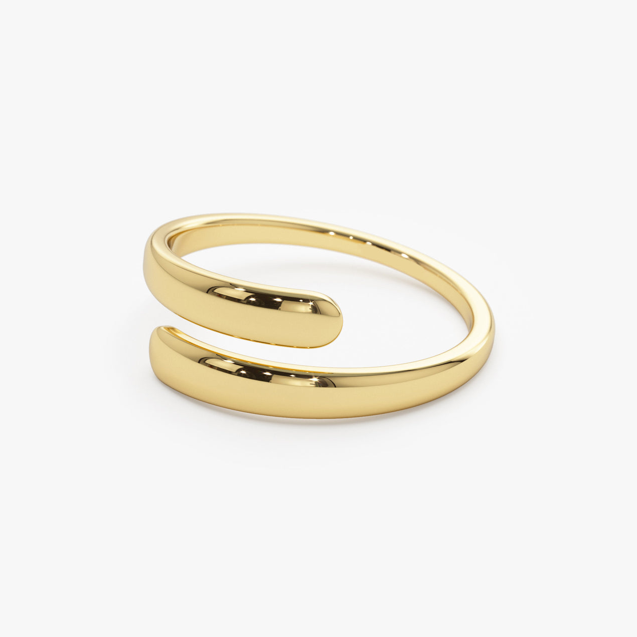 14K Gold Crossover Ring | Stackable Minimalist Band | Dainty Layering Ring for Women | VLOVE