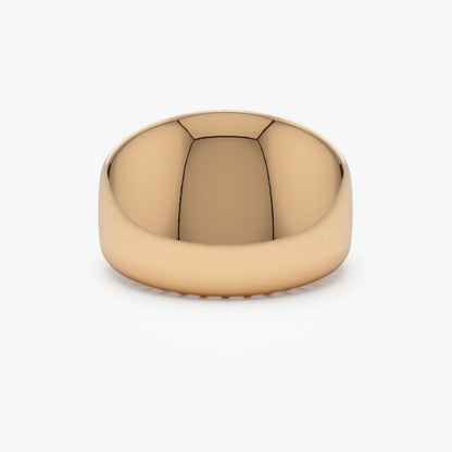 14K Gold Dome Statement Ring | Chunky Graduating Band | Bold Stacking Jewelry for Women