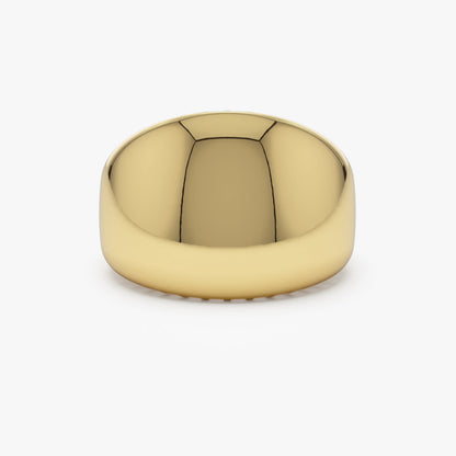 14K Gold Dome Statement Ring | Chunky Graduating Band | Bold Stacking Jewelry for Women