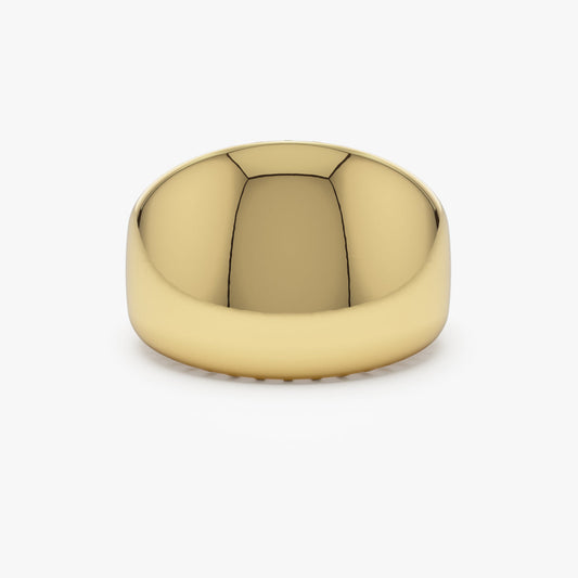 14K Gold Dome Statement Ring | Chunky Graduating Band | Bold Stacking Jewelry for Women