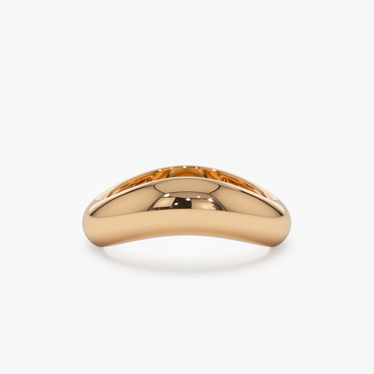 14K Amorphic Shape Ring | Abstract Art Jewelry | Statement Band for Women | VLOVE