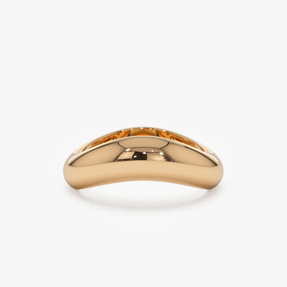 14K Amorphic Shape Ring | Abstract Art Jewelry | Statement Band for Women | VLOVE