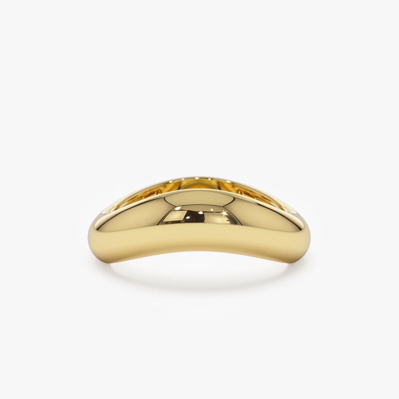 14K Amorphic Shape Ring | Abstract Art Jewelry | Statement Band for Women | VLOVE