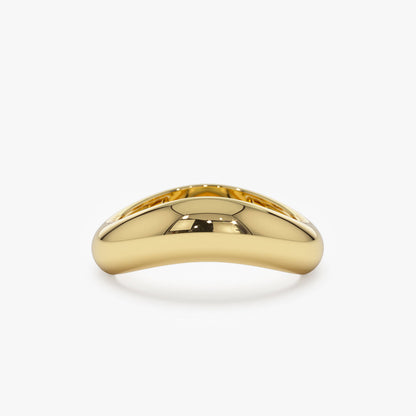14K Amorphic Shape Ring | Abstract Art Jewelry | Statement Band for Women | VLOVE