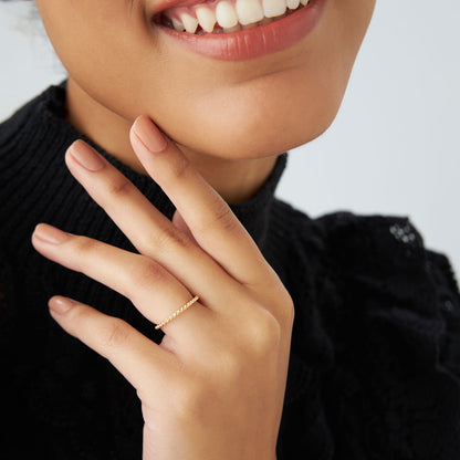 14K Beaded Wedding Band | Milgrain Edge Ring | Vintage Inspired Bridal Jewelry | Comfort Fit