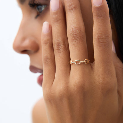 14K Twisted Rope Ring | Solid Gold Stackable Band | Textured Jewelry for Women