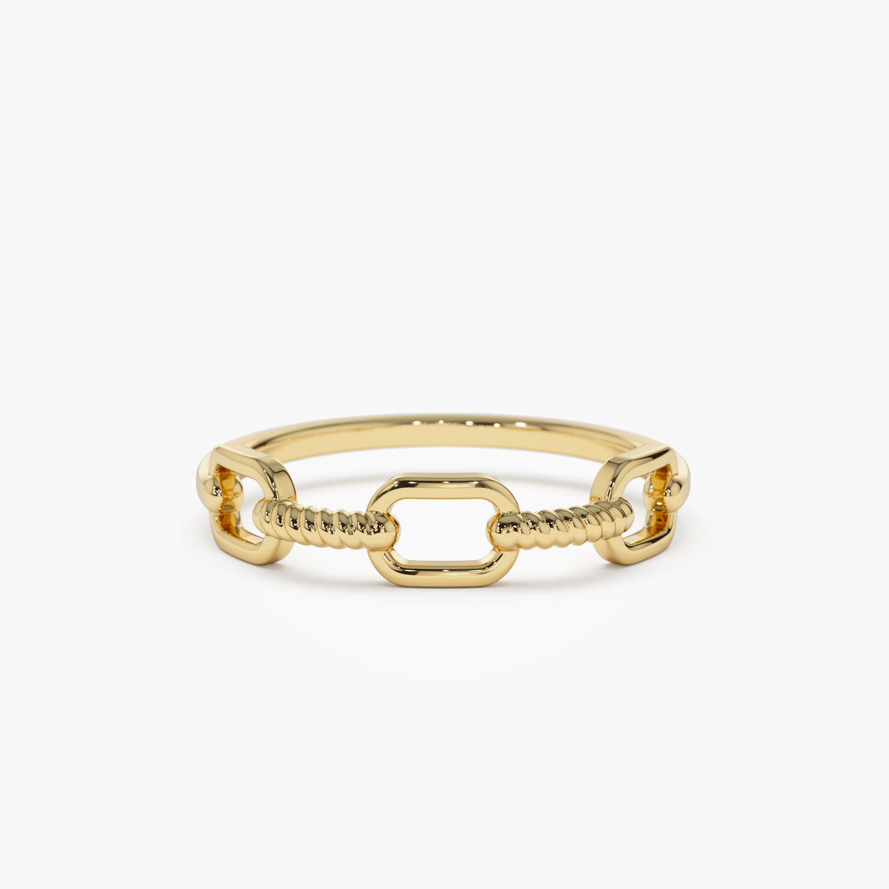 14K Twisted Rope Ring | Solid Gold Stackable Band | Textured Jewelry for Women