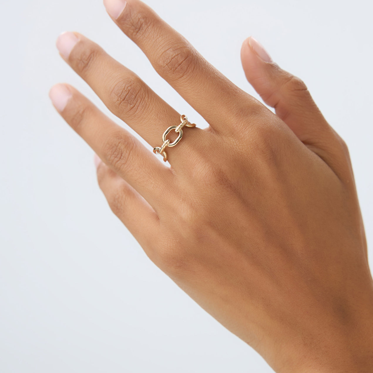 14K Twisted Rope Ring | Solid Gold Stackable Band | Textured Jewelry for Women | VLOVE
