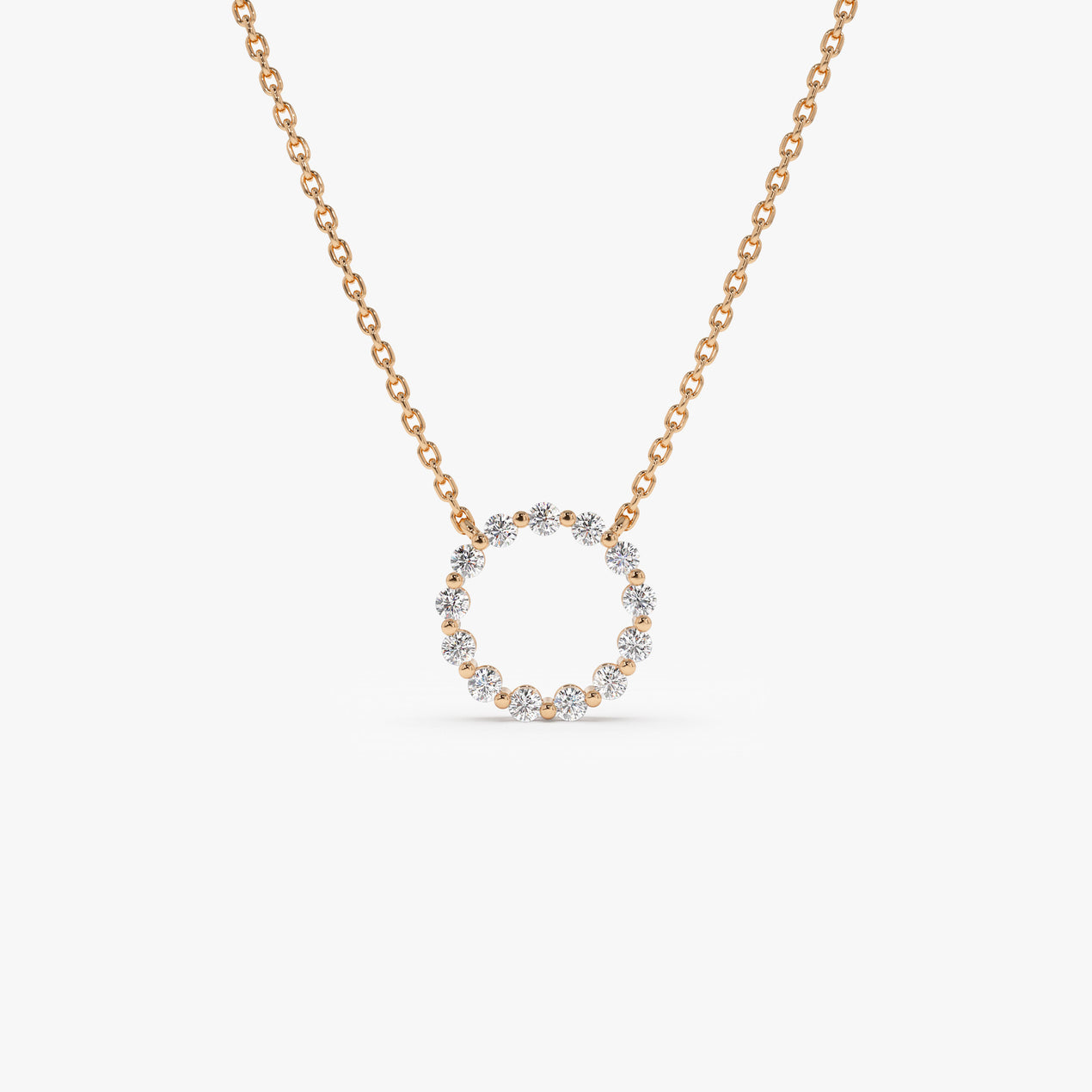 14K Gold Circle of Life Necklace | 0.25 CTW Diamond Symbol Pendant | Meaningful Jewelry Gift for Women | VLOVE