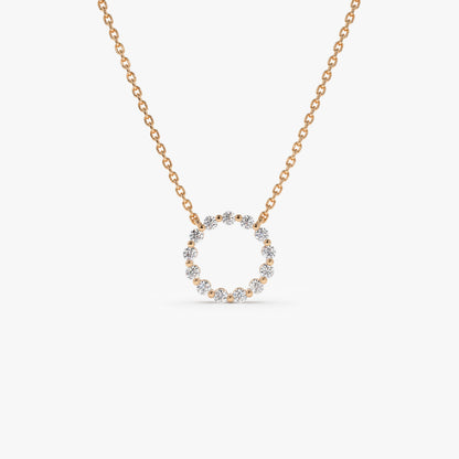 14K Gold Circle of Life Necklace | 0.25 CTW Diamond Symbol Pendant | Meaningful Jewelry Gift for Women | VLOVE