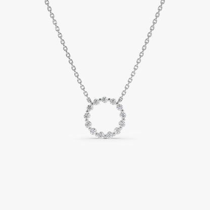 14K Gold Circle of Life Necklace | 0.25 CTW Diamond Symbol Pendant | Meaningful Jewelry Gift for Women | VLOVE