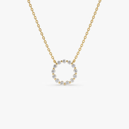 14K Gold Circle of Life Necklace | 0.25 CTW Diamond Symbol Pendant | Meaningful Jewelry Gift for Women | VLOVE