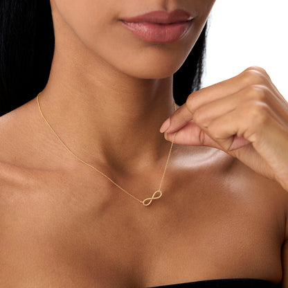14K Twist Rope Infinity Necklace | Gold Symbol Pendant | Meaningful Jewelry Gift for Women | VLOVE
