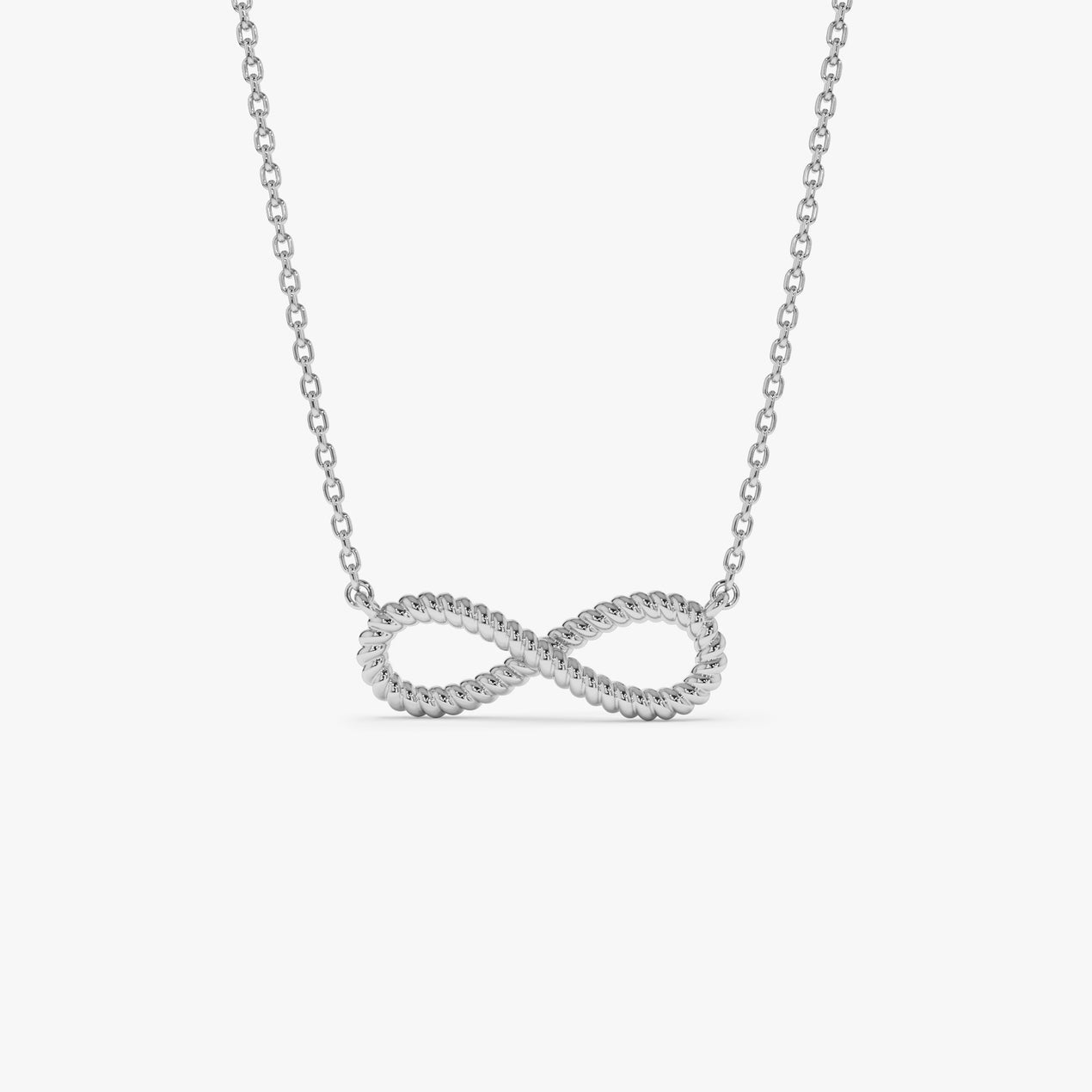 14K Twist Rope Infinity Necklace | Gold Symbol Pendant | Meaningful Jewelry Gift for Women | VLOVE
