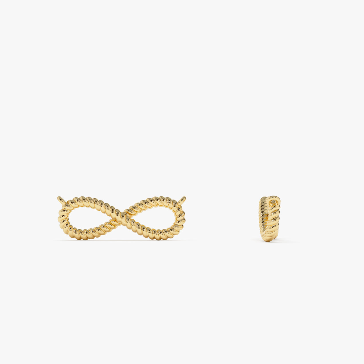 14K Twist Rope Infinity Necklace | Gold Symbol Pendant | Meaningful Jewelry Gift for Women | VLOVE