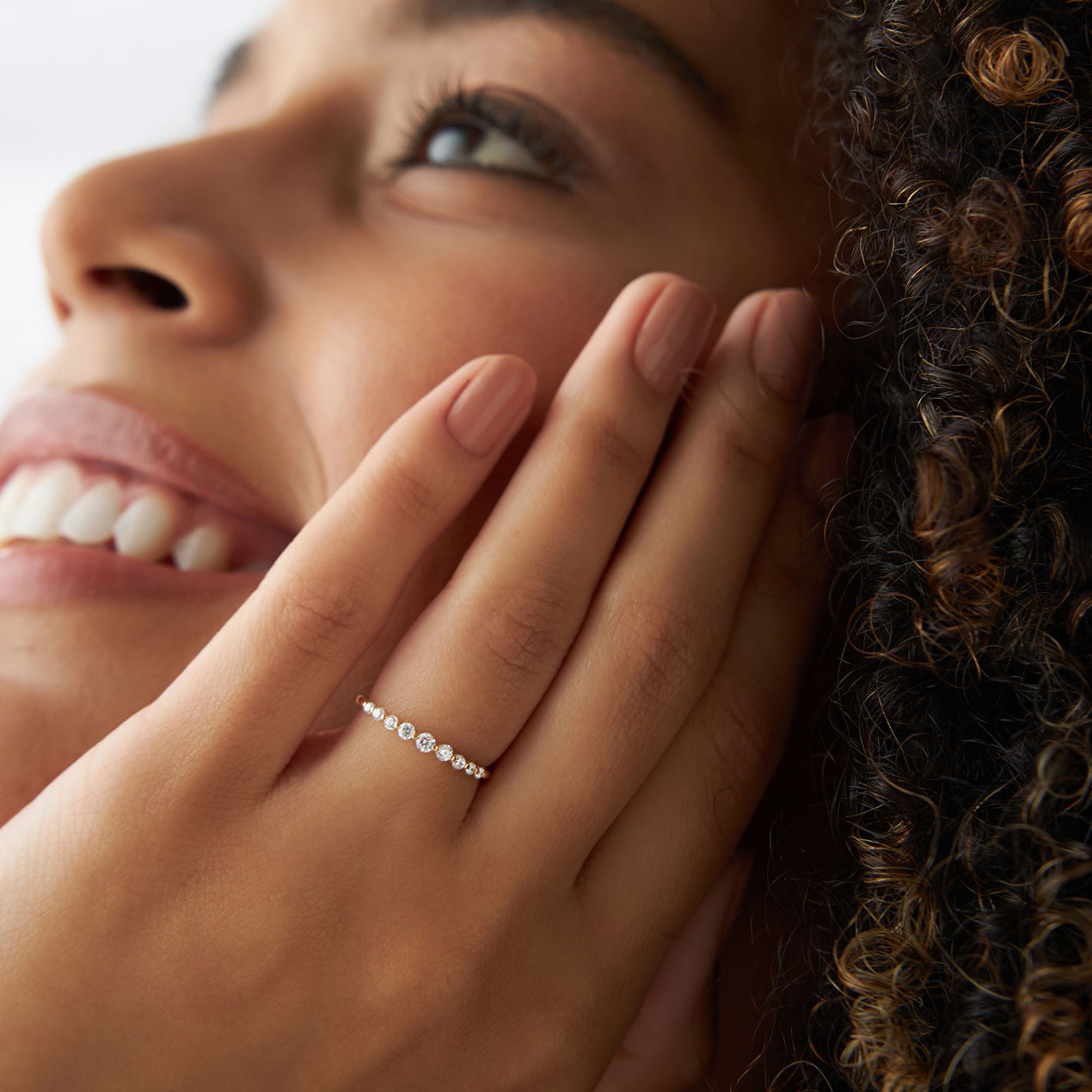 14K Solid Gold Diamond Wedding Band | 0.30 CTW Shared Prong Setting | Minimalist Stackable Ring | VLOVE