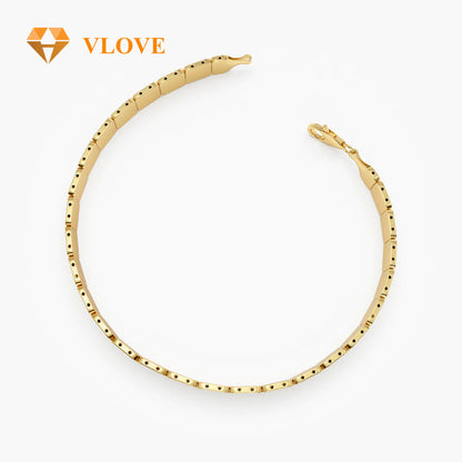14K Gold Square Link Stacking Bracelet | Minimalist Chain Bracelet for Women | Personalized Name Jewelry | VLOVE