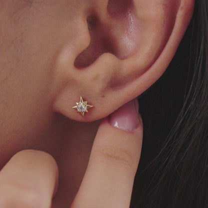 14k Northstar Diamond Studs