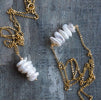 „Süßwasserperlen-Schmuck-Gold-Halskette“ 