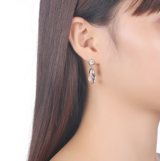 swarovski crystal waterdrop earrings